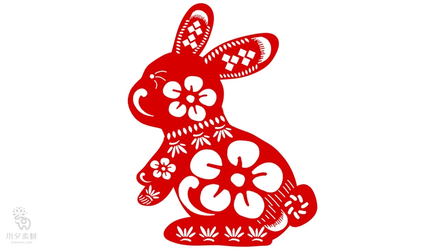 2023年兔年新年春节金箔剪纸雕刻元素图案图形png免扣PSD设计素材【024】